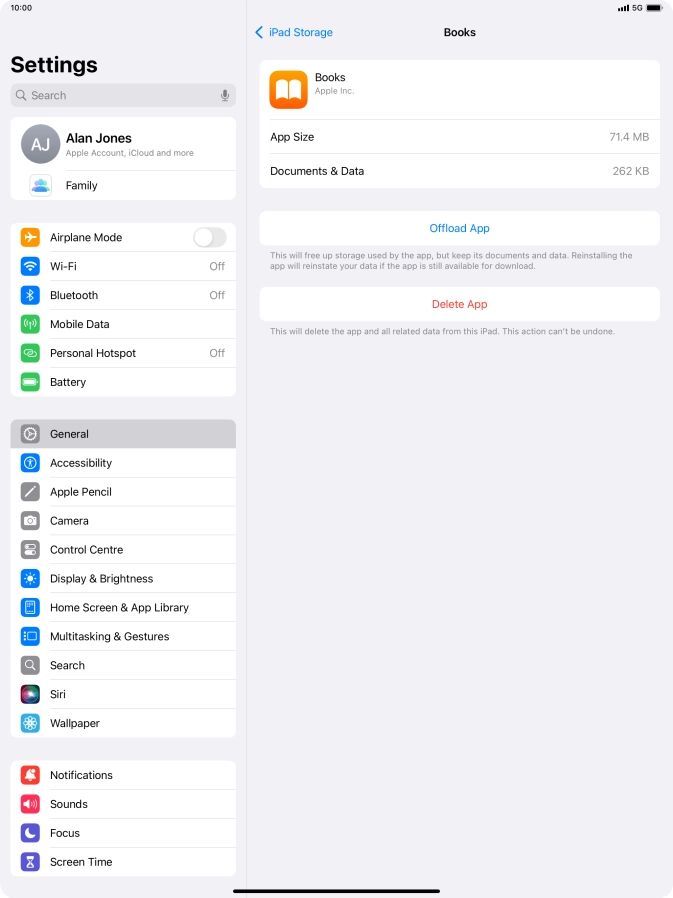Press Offload App.