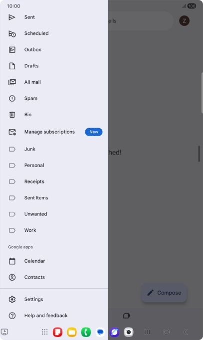 Press Settings.