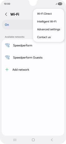 Press Intelligent Wi-Fi. Press Intelligent Wi-Fi.