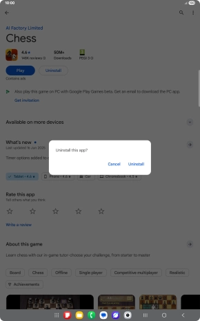 Press Uninstall.