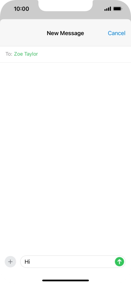 Press the send icon. Press the send icon.
