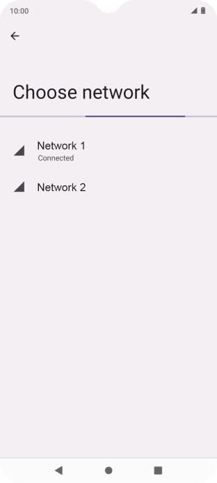 Press the required network.