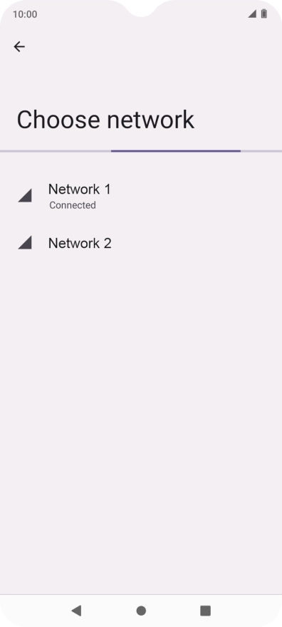 Press the required network.