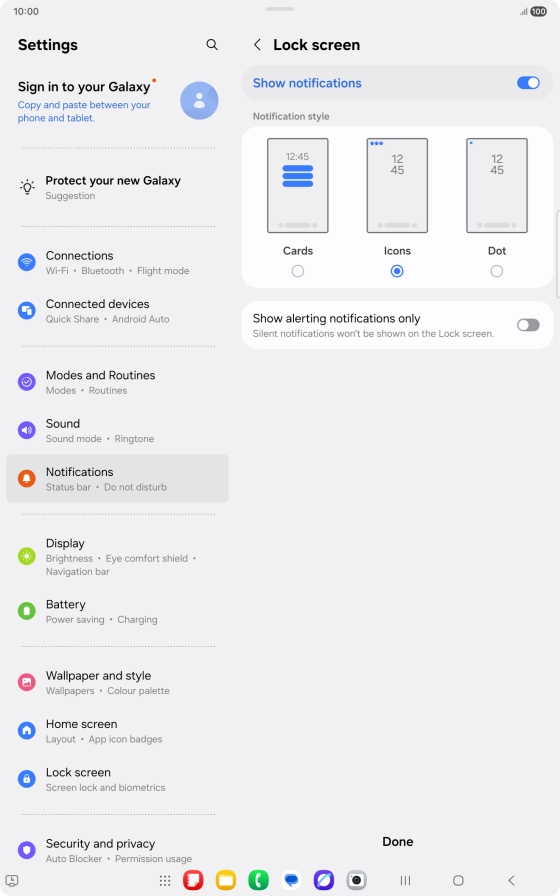 Press the required settings. Press the required settings.