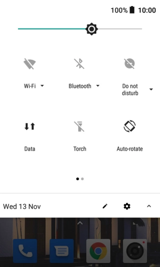 Press the settings icon. Press the settings icon.
