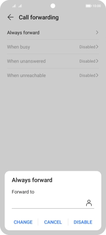Press DISABLE.