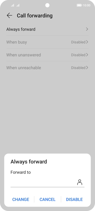 Press DISABLE.