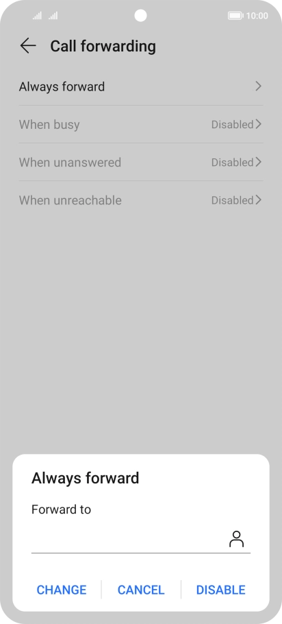 Press DISABLE.