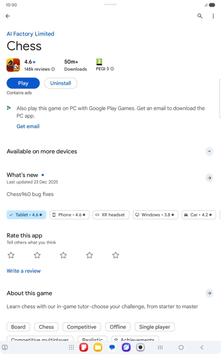 Press Uninstall.
