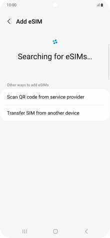 Press Scan QR code from service provider. Press Scan QR code from service provider.