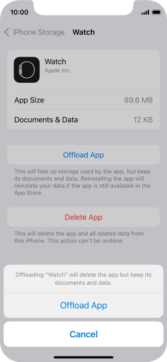 Press Offload App.