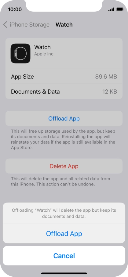 Press Offload App.