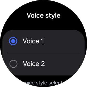 Press the required voice. Press the required voice.