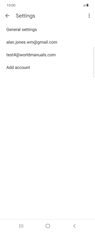 Press the required email account. Press the required email account.