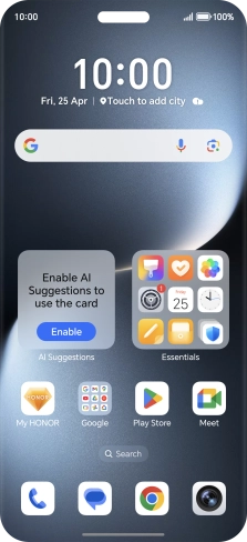 Slide your finger downwards starting from the top of the screen.