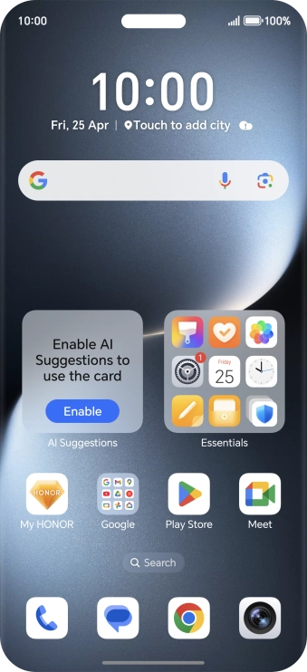 Slide your finger downwards starting from the top of the screen.
