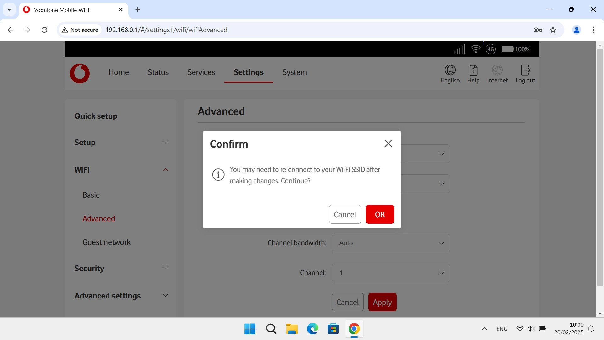 Click OK.