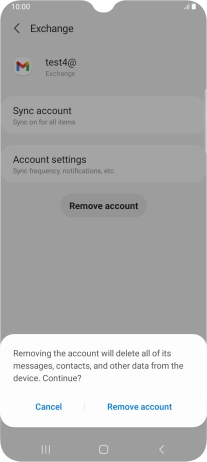 Press Remove account. Press Remove account.