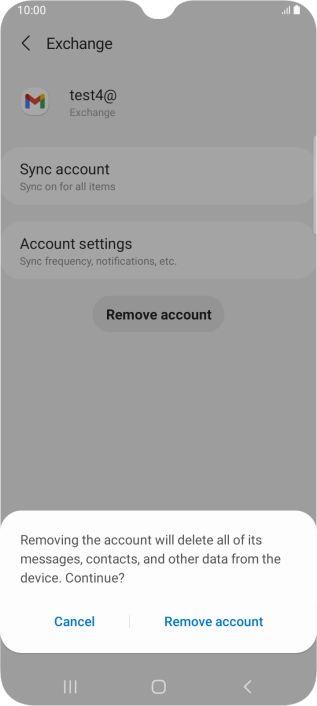 Press Remove account. Press Remove account.