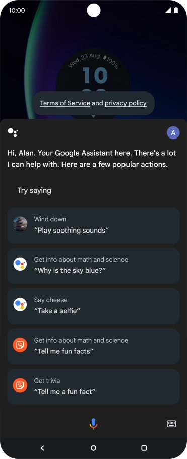 Press the profile icon. Press the profile icon.