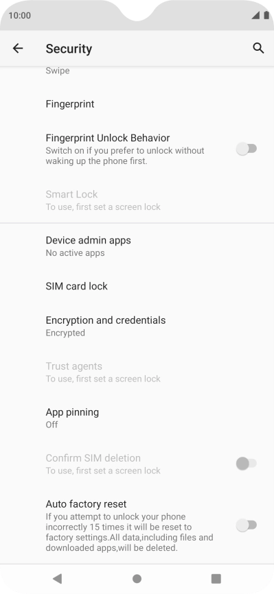 Press SIM card lock. Press SIM card lock.