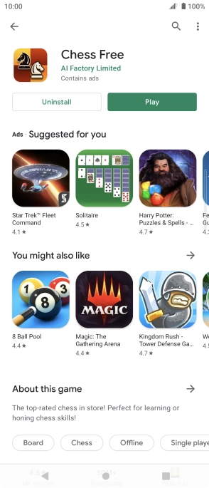 Press the Home key to return to the home screen.