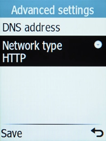 Select Network type. Select Network type.