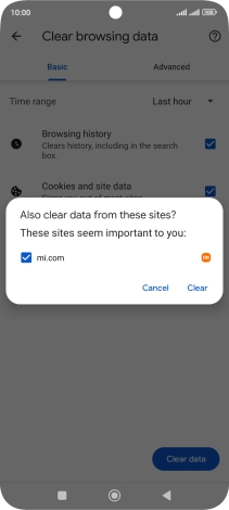 Press Clear.