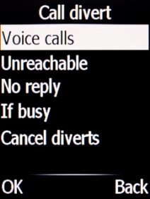 Select the required divert type.