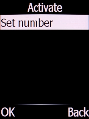 Select Set number and press the Left selection key. Select Set number and press the Left selection key.