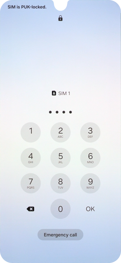 Key in the new PIN again and press OK.