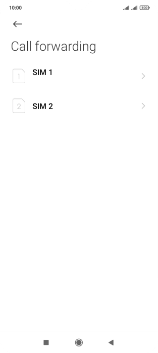 Press the required SIM. Press the required SIM.