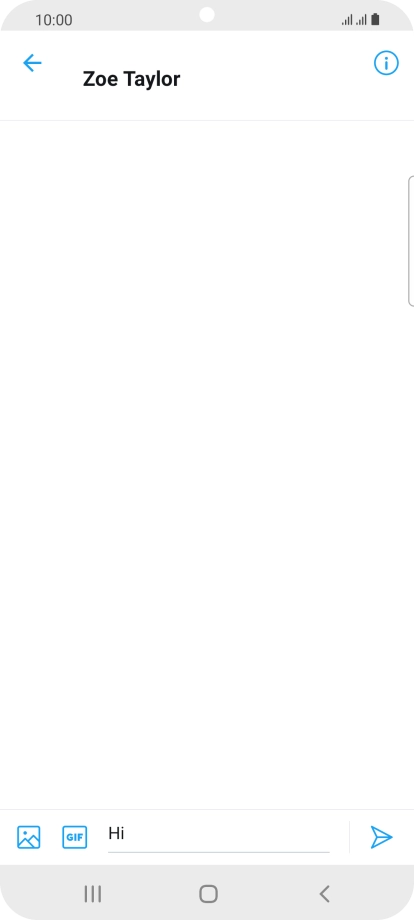 Write the required message and press the send icon. Write the required message and press the send icon.