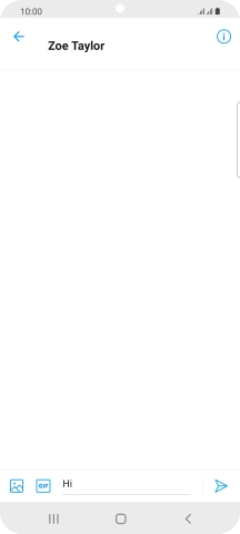 Write the required message and press the send icon. Write the required message and press the send icon.