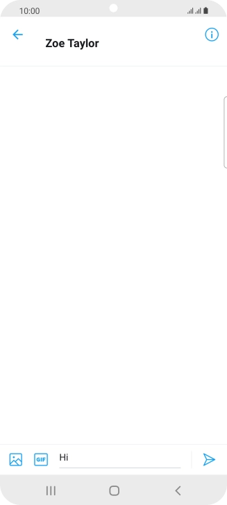 Write the required message and press the send icon. Write the required message and press the send icon.
