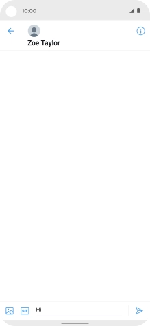 Write the required message and press the send icon. Write the required message and press the send icon.