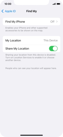 Press Find My iPhone. Press Find My iPhone.