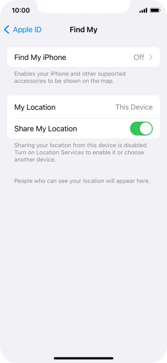 Press Find My iPhone. Press Find My iPhone.