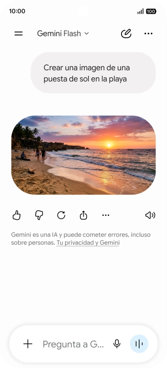 También puedes pedir a Gemini que genere una fotografía partiendo de tu descripción.