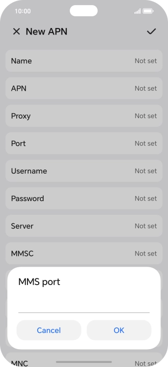 Key in 8799 and press OK.