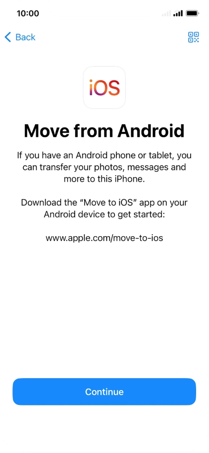 To transfer content to your phone, you need to install the app To transfer content to your phone, you need to install the app