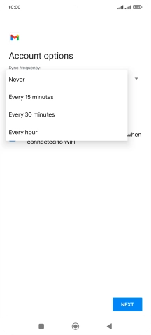 Press the required setting. Press the required setting.