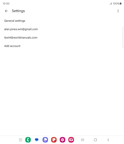 Press the required email account.