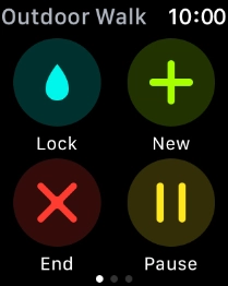 Press End to stop your training activity.