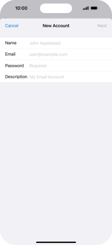 Press Name and key in the required sender name. Press Name and key in the required sender name.