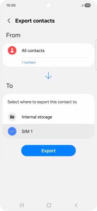 Press Export.