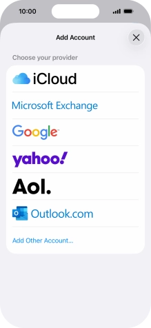 Press Microsoft Exchange. Press Microsoft Exchange.