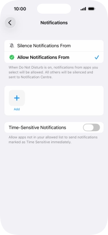 Press the indicator next to 