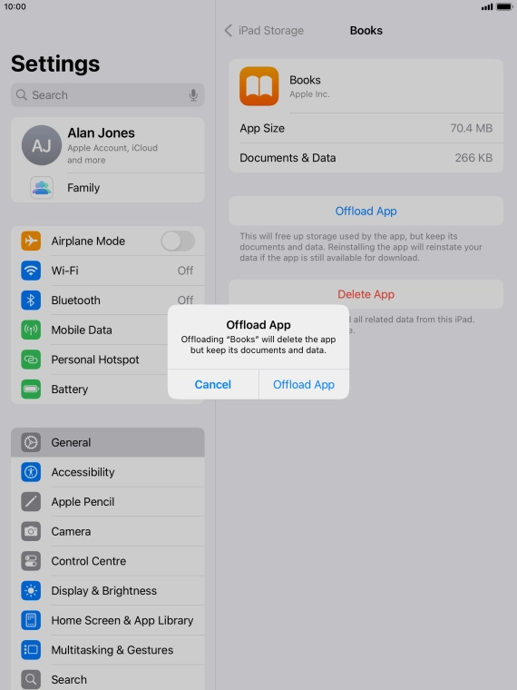 Press Offload App.
