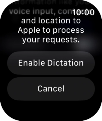 Press Enable Dictation.